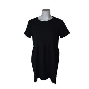 Ivy & Main Babydoll Tee Shirt Mini Dress Black Tillys Casual Basics Womens Large
